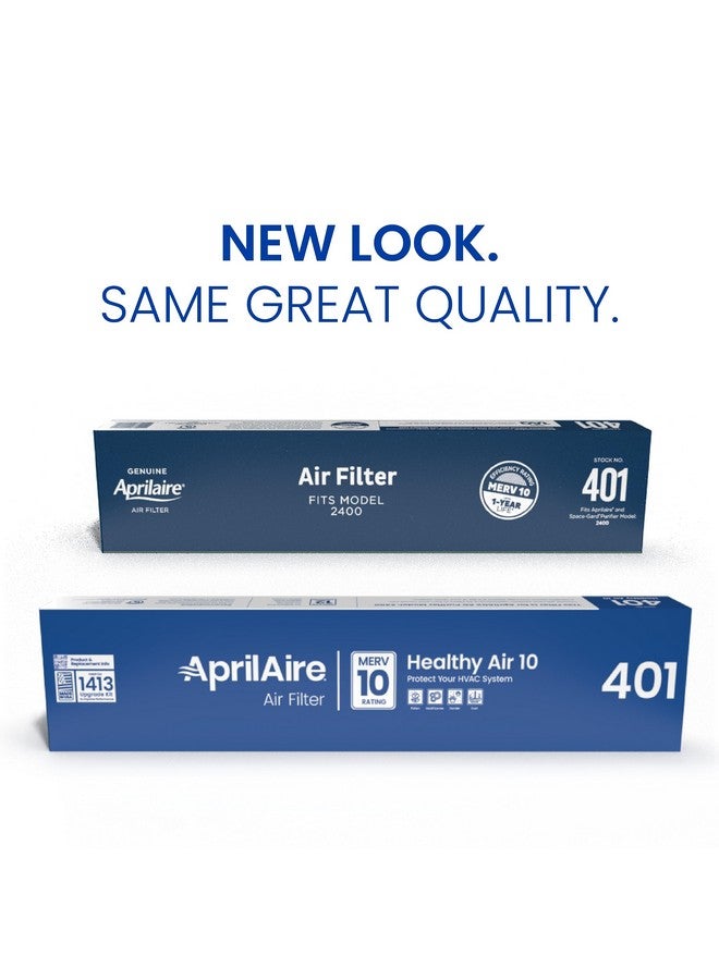 Aprilaire AprilAire 401 Replacement Furnace Filter for AprilAire 2400, Space-Gard 2400 Whole-House Air Purifiers - MERV 10, 16x25x6 Air Filter (Pack of 2)  - Image 4