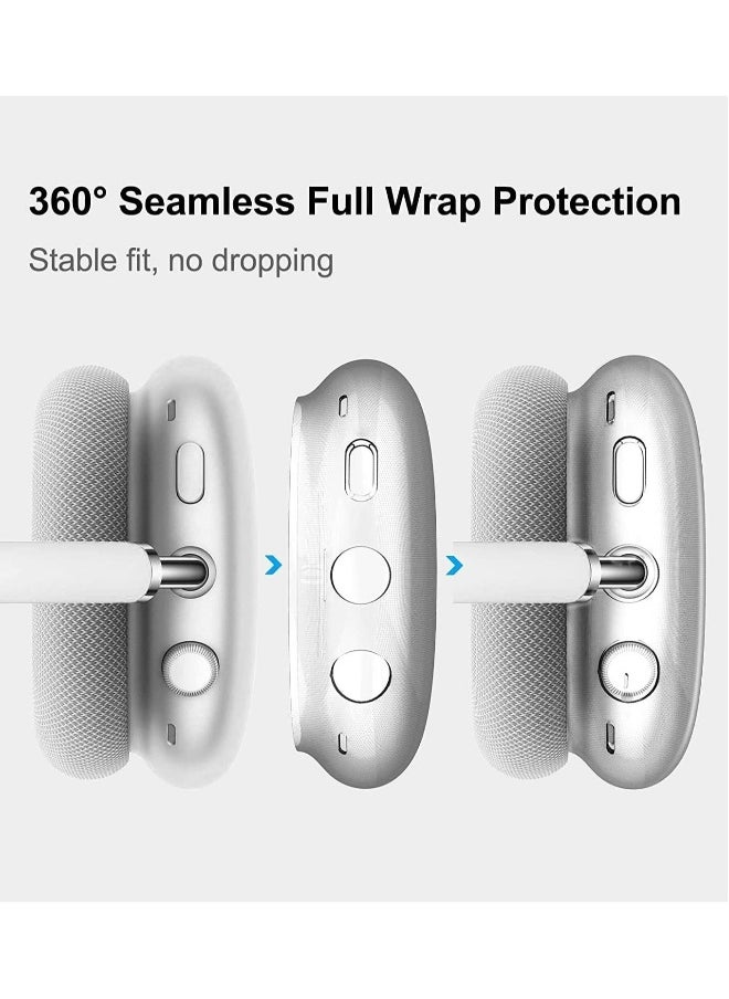Generic - For AirPods Max Case Cover Clear Soft TPU Skin AntiScratch Transparent Accessories Ultra Protective Cover for Apple AirPods Max (Crystal Clear) - Image 1