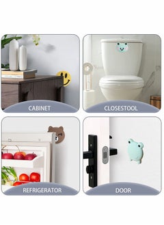KASTWAVE 12 Pieces, Door Knob Wall Shield, Cartoon Self Adhesive Sticker Silicone Door Handle Bumper Cute Animals Rubber Protector for Wall -Protect Furniture, Reduce Noise  - Image 5