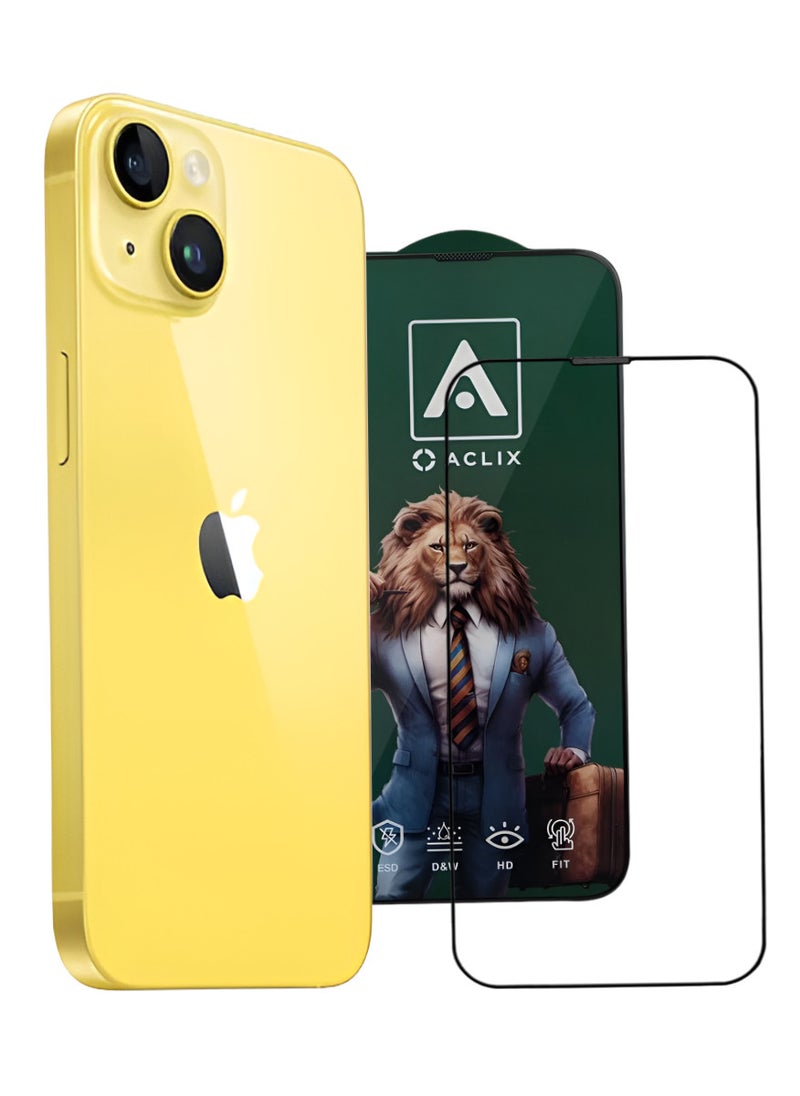ACLIX Antistatic ESD Dustproof Premium Quality High Definition Tempered Glass Screen Protector Designed For  iPhone 14 Plus - Image 1