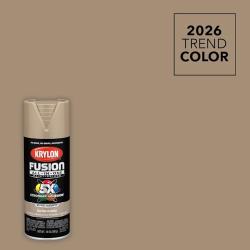 Krylon Fusion All-In-One Adhesive Spray Paint for Indoor/Outdoor Use, 12 oz, Khaki - Image 2