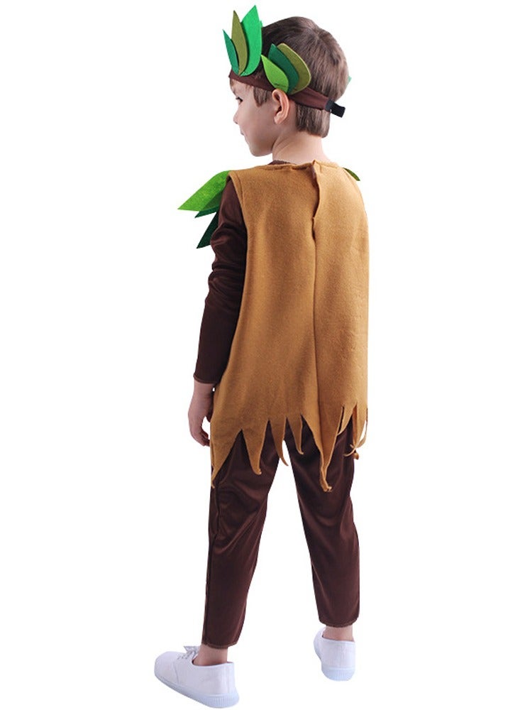 Al Aoyama Tree Costume Kids Cosplay Stage Performance Outfit with Headdress - Image 3