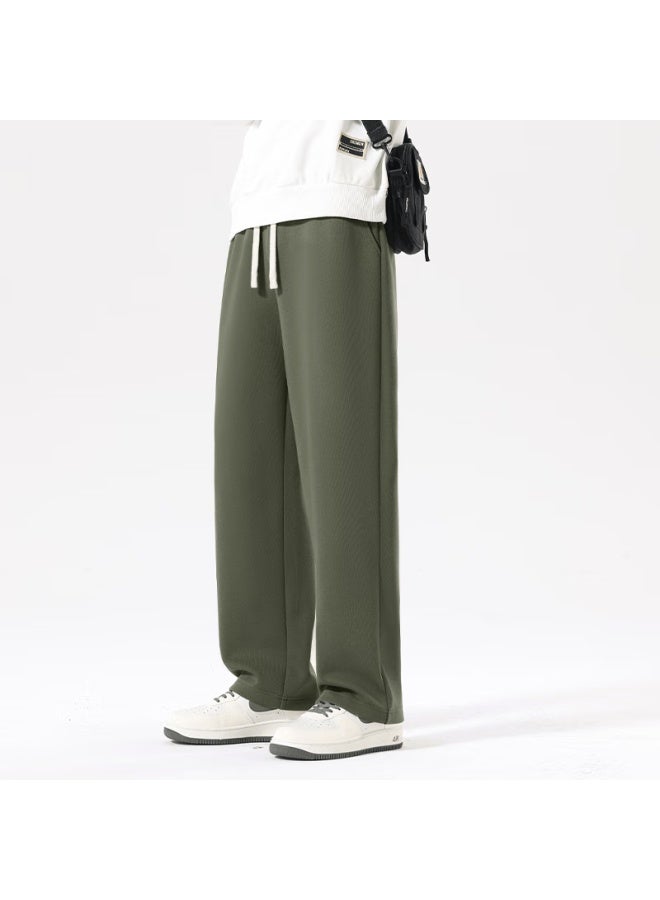 Vancl Men's Autumn Loose Fit Heavyweight Casual Pants Men's Draped Sweatpants Sports Straight Leg Pants Black 3XL - Image 2