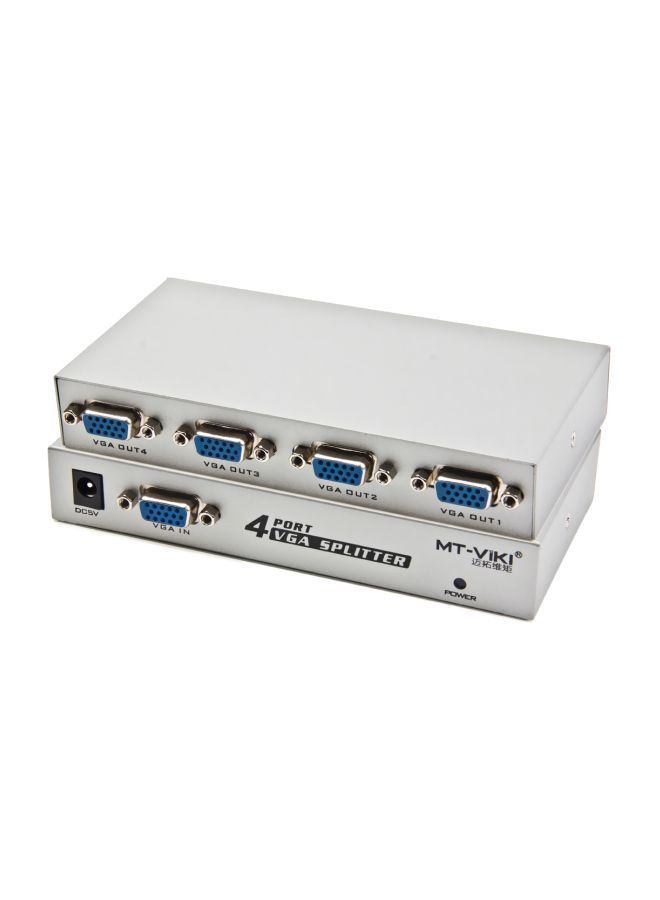 NIBEMINENT 4-Port VGA Splitter White - Image 1