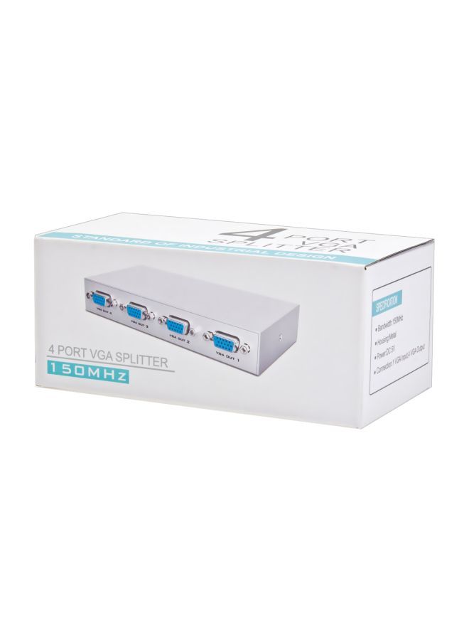 NIBEMINENT 4-Port VGA Splitter White - Image 5