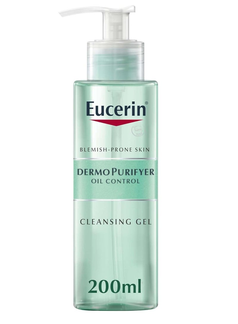 Eucerin Dermopurifyer Oil Control Face Cleansing Gel For Blemish And Acne-Prone Skin 200ml  - Image 1