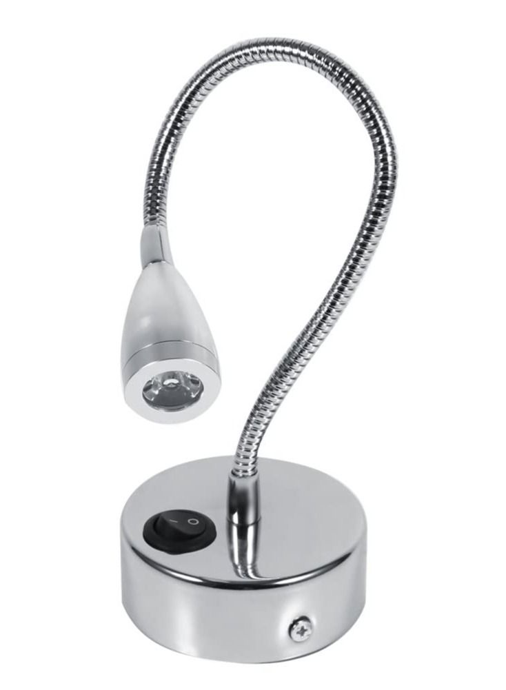 SYOSI LED Wall Lamps, 3W 85-265V Flexible Adjustable Gooseneck Bedroom Bedside Conical Wall Lamp Sconce Reading Light with Knob Switch for Bedroom, Office, Workbench, Studio(with Switch-Warm White) - Image 4