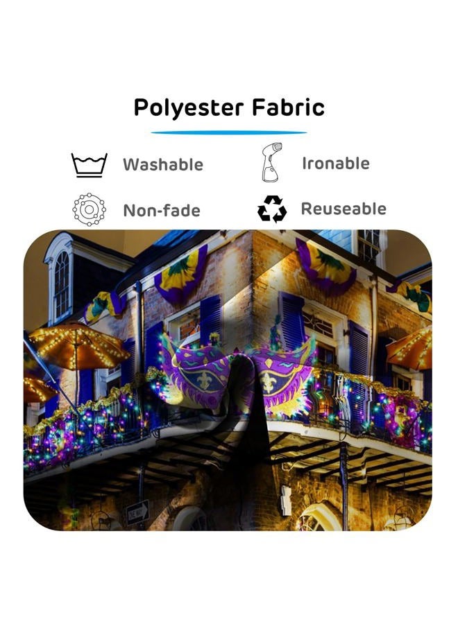 Loccor Fabric 7x5ft New Orleans Backdrop Night Pubs Bars Colorful Lights USA Landmark Photography Background Mardi Gras Birthday Party Decoration Portrait Photoshoot Booth Studio Props Wallpaper - Image 5