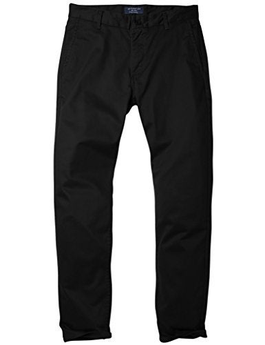 Match Men's Slim Fit Tapered Stretchy Casual Pants (32W x 31L, 8050 Black) - Image 3