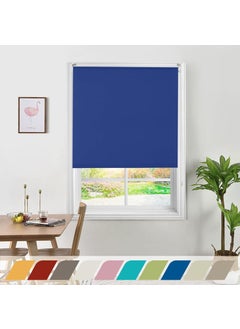 Deco Window Deco Window 100 Blackout Roller Blinds for Windows 40 Inch W X 84 Inch H Royal Blue Sun UV Protection Glare Resistant for Home Office  - Image 1