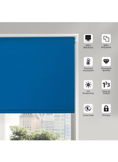 Deco Window Deco Window 100 Blackout Roller Blinds for Windows 40 Inch W X 84 Inch H Royal Blue Sun UV Protection Glare Resistant for Home Office  - Image 4