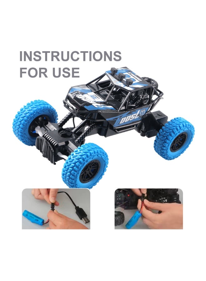 Swift Climbing Car - 1:20 RC Truck with Four-Wheel Drive, Alloy Remote Control Toy for Boys, Kids, and Adults (Blue) - Image 5