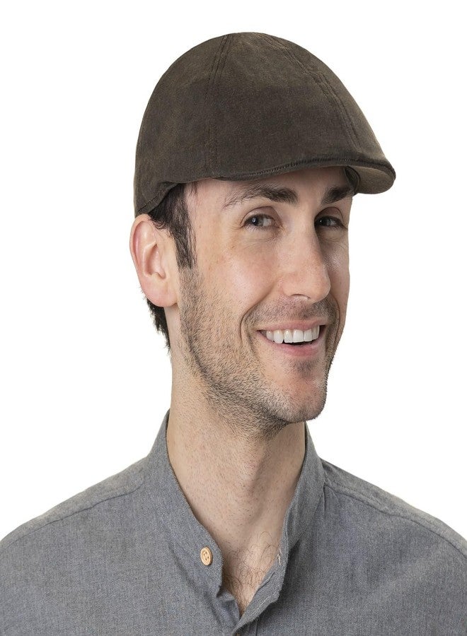 Stetson Level Distressed Cotton Duckbill Flat Cap Large Brown - Image 3