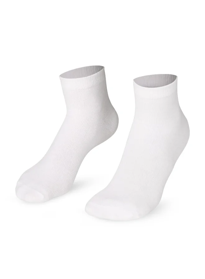 Ampm Kids Cotton-blended Ankle length Socks for Boys and Girls (PACK OF 3) Skin friendly, Lightweight, Ultra-Soft touch, Secure Gentle Grip, Reinforced stitch - WHITE