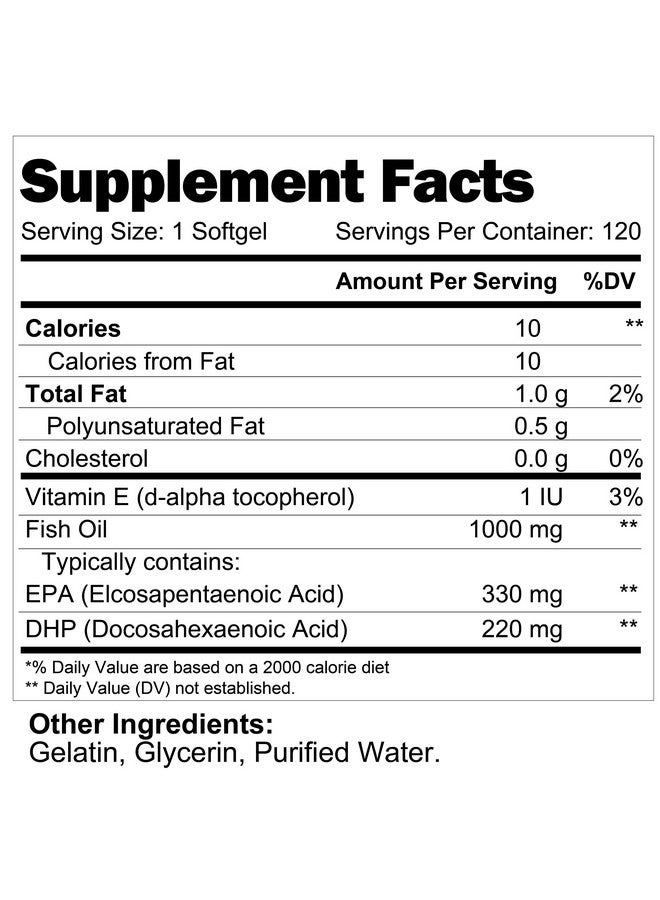 LongLifeNutri Omega 3 Fish Oil Pills 120 Softgels Capsule  Essential Fatty Acids 1000Mg Supplement  High Dha Epa  Immune Support Formula  Natural Nordic Algae Ultra Omega3 Women  Men - Image 3