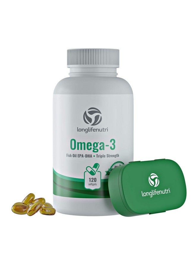 LongLifeNutri Omega 3 Fish Oil Pills 120 Softgels Capsule  Essential Fatty Acids 1000Mg Supplement  High Dha Epa  Immune Support Formula  Natural Nordic Algae Ultra Omega3 Women  Men - Image 2
