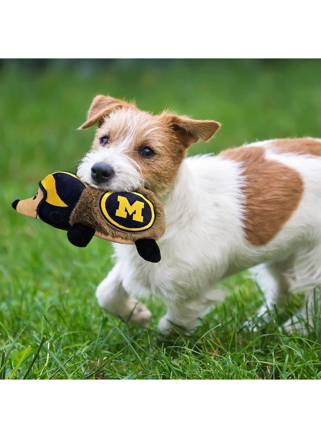 Pets First NCAA Michigan Wolverines Plush Hedgehog Toy for Dogs & Cats, Cool Soft Pet Toy for Fun and Interactive Play, Dog Chew Toy with Squeaker, Licensed Hot Pet Toy - Image 3