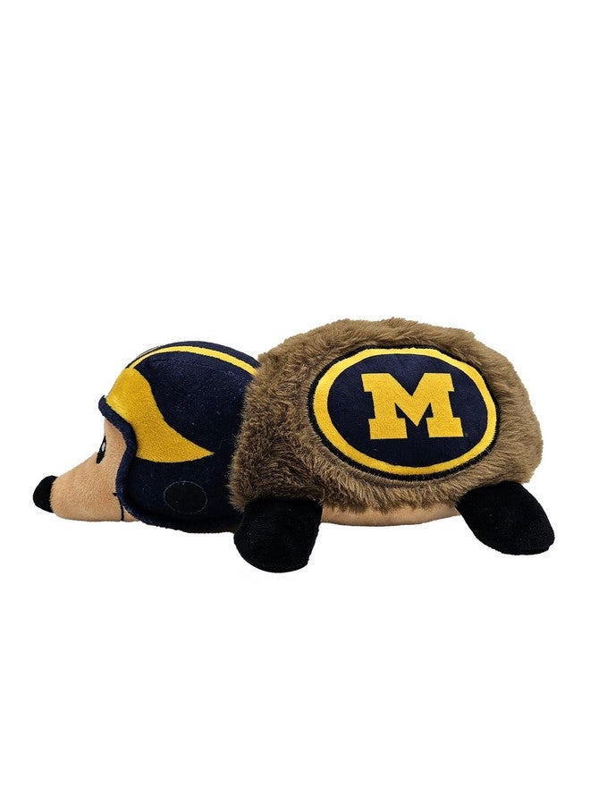 Pets First NCAA Michigan Wolverines Plush Hedgehog Toy for Dogs & Cats, Cool Soft Pet Toy for Fun and Interactive Play, Dog Chew Toy with Squeaker, Licensed Hot Pet Toy - Image 1