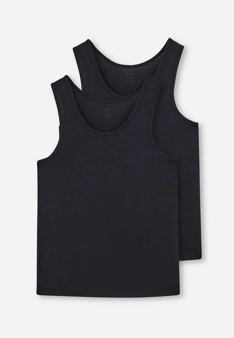 2 Pack Regular/Classic Fit Tanktop U-neck Cotton Blend Underwear