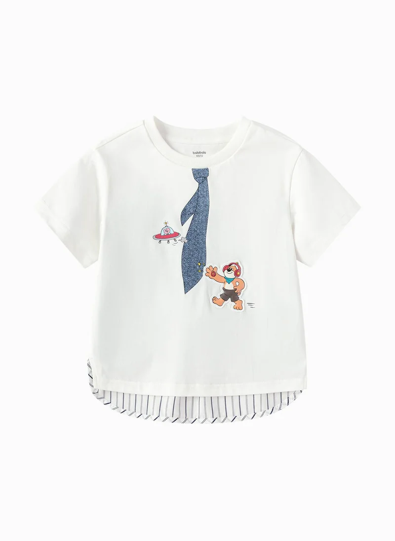 Balabala Toddler Boys Round neck short-sleeved T-shirt
