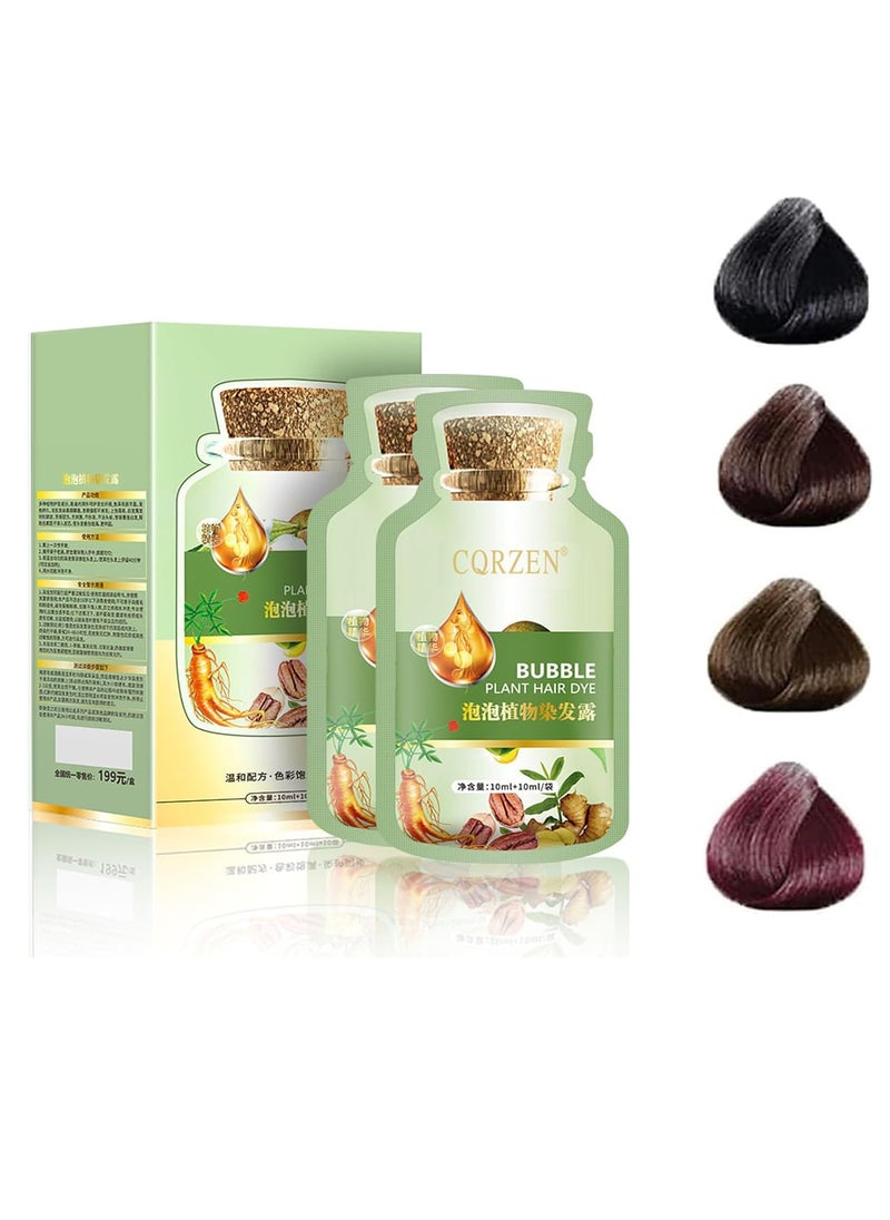 Axnzp Bubble Plant Hair Dye Natural Botanical Bubble Hair Dye Hair Dye Shampoo Coffee 