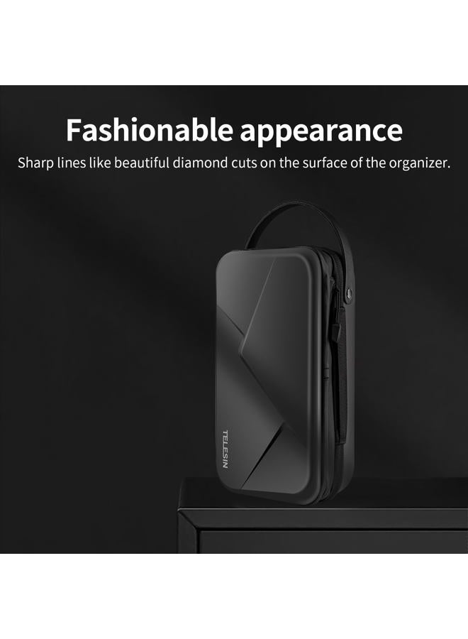TELESIN Large Carry Case Carrying Travel Bag for GoPro Max Hero 13 12 11 10 9 8 7 6 5 DJI Action 3 4 5 Osmo Pocket 3 Insta360 X3 Go3 Ace Pro Battery Charger Strap Mount Accessories - Image 3