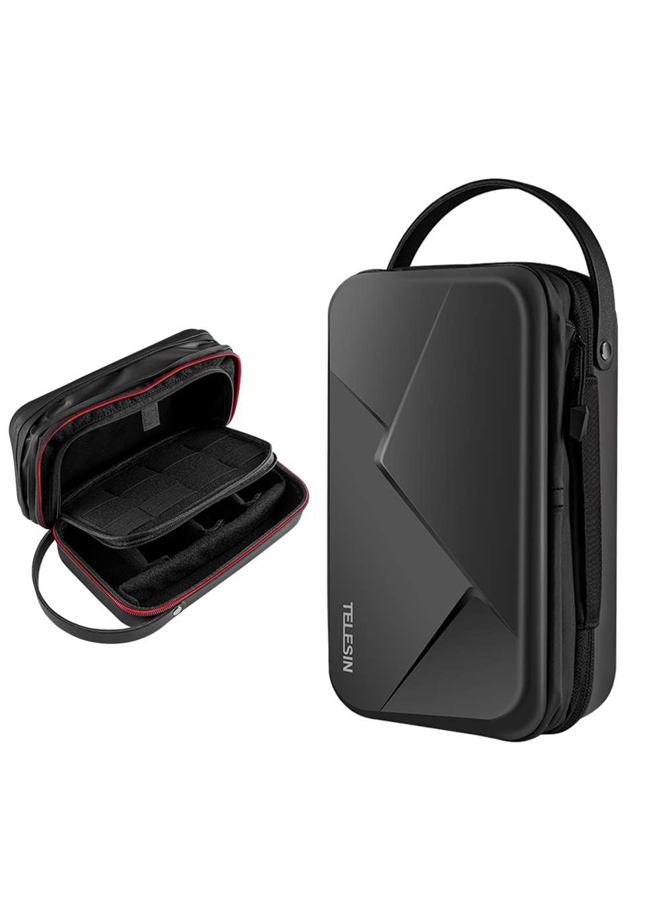 TELESIN Large Carry Case Carrying Travel Bag for GoPro Max Hero 13 12 11 10 9 8 7 6 5 DJI Action 3 4 5 Osmo Pocket 3 Insta360 X3 Go3 Ace Pro Battery Charger Strap Mount Accessories - Image 1