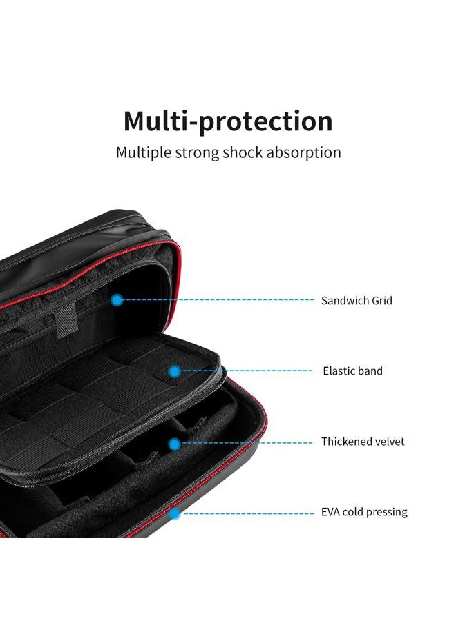 TELESIN Large Carry Case Carrying Travel Bag for GoPro Max Hero 13 12 11 10 9 8 7 6 5 DJI Action 3 4 5 Osmo Pocket 3 Insta360 X3 Go3 Ace Pro Battery Charger Strap Mount Accessories - Image 5