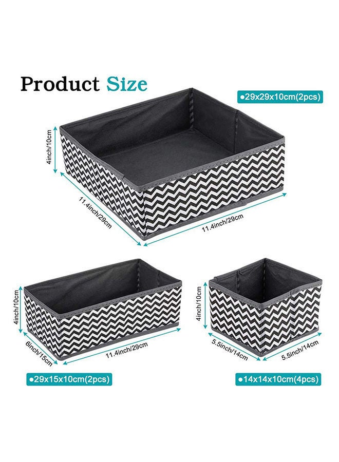 NIBEMINENT 6-Piece Foldable Closet Organizer Grey/White  - Image 2