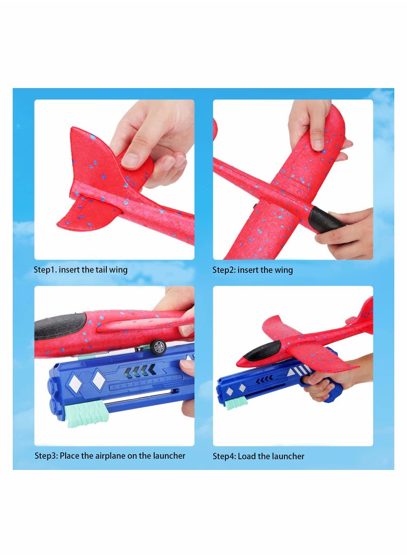 Excefore Airplane Toy, One-Click Ejection Model Foam Airplane with 1 Pack Large Throwing Foam Plane  - Image 4
