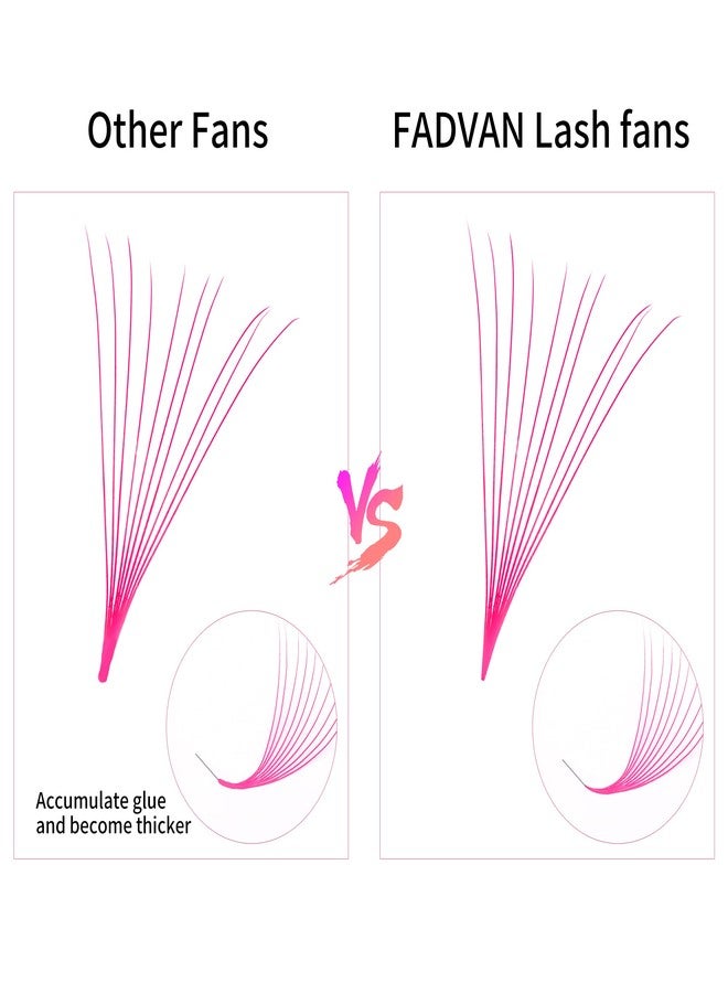 FADVAN Colored Lash Extensions 240PCS 10D Colored Lashes Premade Fans Eyelash Extensions 0.07 D Curl 12 Color Lashes Extension 14mm Soft and Light Weight Colored Individual Lashes (12 Color-0.07C, 14mm） - Image 3