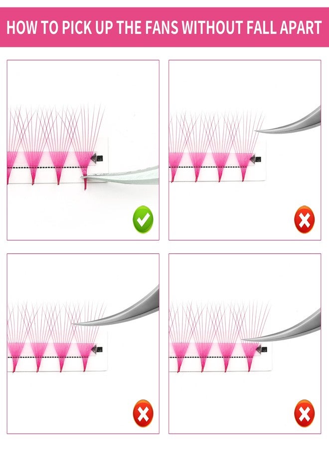 FADVAN Colored Lash Extensions 240PCS 10D Colored Lashes Premade Fans Eyelash Extensions 0.07 D Curl 12 Color Lashes Extension 14mm Soft and Light Weight Colored Individual Lashes (12 Color-0.07C, 14mm） - Image 4