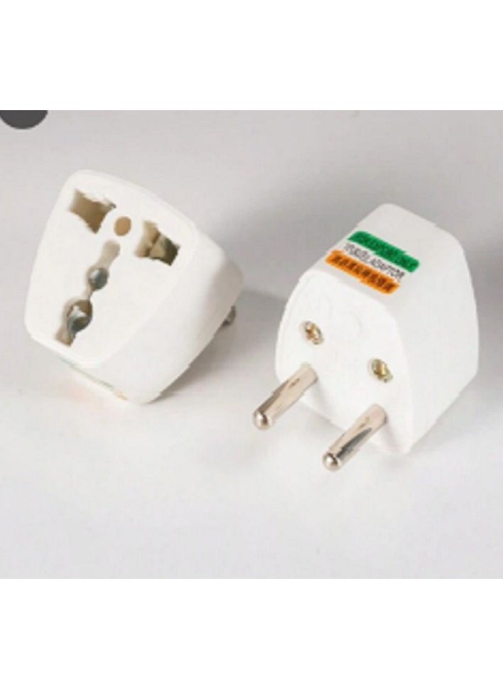 Generic - 3-pin to 2-pin adapter plug for good insulation, white, 220V power, 3 pieces - Image 1
