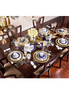 AIA AIA India Golden Glass Beaded Round Placemat for Dining Table Diameter 1200 Inch 2 Pieces  - Image 5