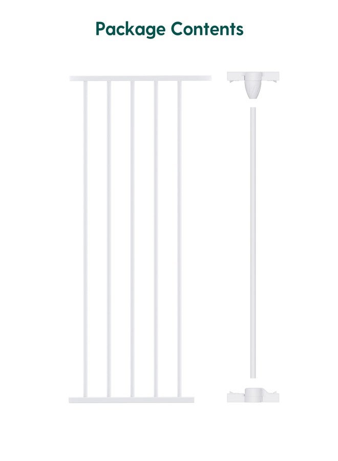Babelio 16" Baby Gate Extension for Foldable Extra Wide Gates, 30" Tall Metal Dog Fence Extension, White - Image 5