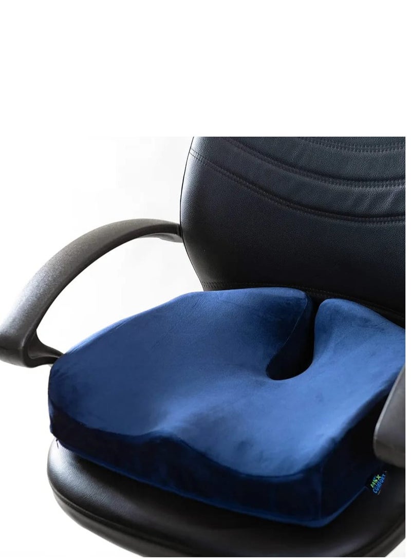 Max Comfort Advanced medical seat to prevent fistula pain and comfort when sitting for long periods, with a gel layer to prevent sweating, navy blue color - Image 4