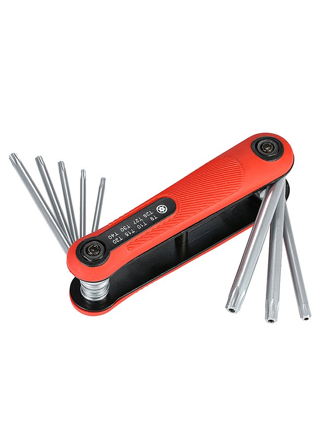 8-Piece Screw Wrench Multi-Size Hexagonal Folding Hex Screwdriver Multicolour 0.246kg