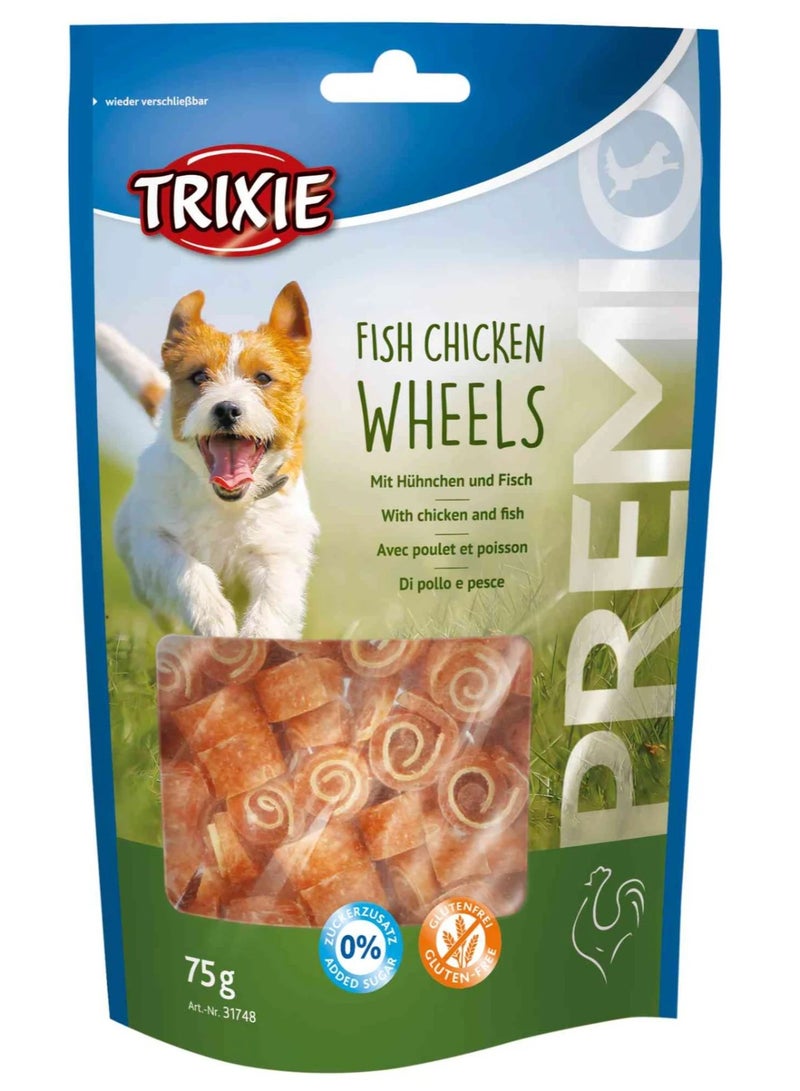 Trixie Premio Fish Chicken Wheels Dog Treats - 75G - Image 1