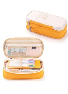 Pencil Bag Pen Case One Pieces, Large Capacity Students Stationery Pouch Pencil Holder Desk Organizer with Double Zipper, Portable Pencil Pouch for School Office Supplies.