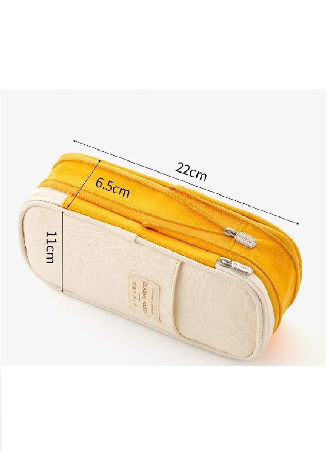 ANGOO - Pencil Bag Pen Case One Pieces, Large Capacity Students Stationery Pouch Pencil Holder Desk Organizer with Double Zipper, Portable Pencil Pouch for School Office Supplies. - Image 1