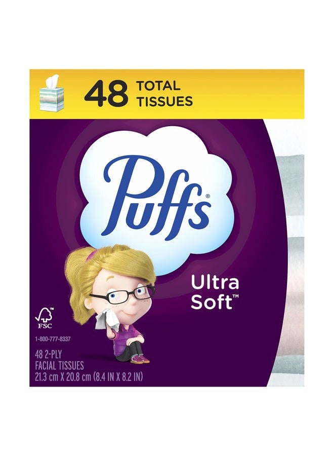 Puffs Ultra Soft Non-Lotion Facial Tissues, 1 Cube, 48 Tissues Per Box - Image 1