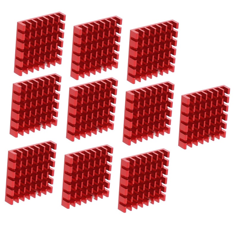 كتلة غرفة التبريد من الألومنيوم 25x25x5 مم 10 قطع لتبريد وحدة المعالجة المركزية ووحدة معالجة الرسومات ومصابيح LED ذات موصلية حرارية عالية - Image 1