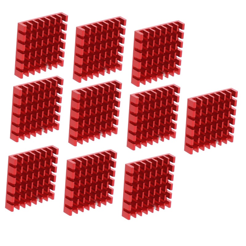كتلة غرفة التبريد من الألومنيوم 25x25x5 مم 10 قطع لتبريد وحدة المعالجة المركزية ووحدة معالجة الرسومات ومصابيح LED ذات موصلية حرارية عالية - Image 2