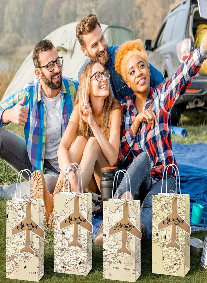 12 كيس ورقي بتصميم خريطة العالم الكلاسيكية، مثالية لحفلات التخرج، وحفلات التخرج، وحفلات السفر، وحفلات يوم الأرض، وحفلات يوم الأرض، وحفلات يوم الأرض، وحفلات يوم الأرض، وحفلات تغليف الهدايا، وحفلات عيد الميلاد. - Image 4