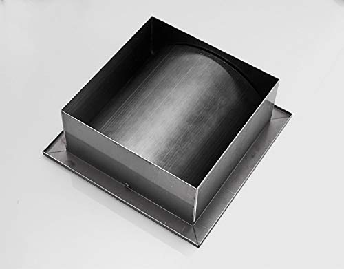 AEGIFT Square Trash and Waste Chute Lid Built-in Countertop- 304 Stainless Steel Balance Flap Cover, Brushed Surface Trash Grommet Swing Trash Can Lid (Silver) - Image 3