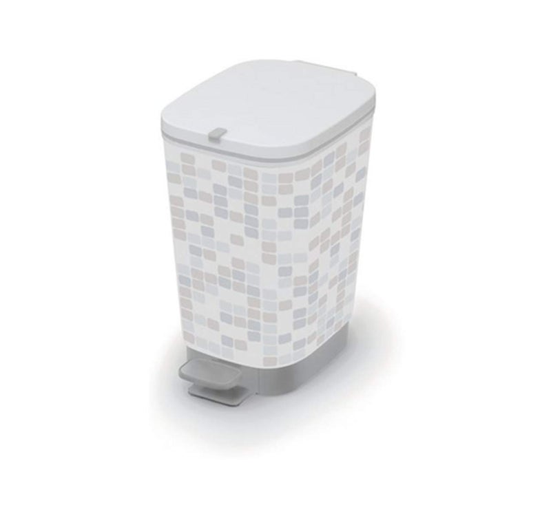 Kis Plastic Trash Bin with Pedal, 10 Liters - Multi Color