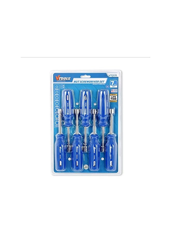 VTOOLS VTOOLS 7Pcs Nut Screwdriver Set, Professional & High-Quality Nut Screwdriver Set for Home Repair, Improvement, VT2171  - Image 5