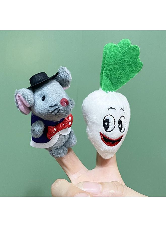 Bluejw 2025 New Cartoon Animal Plush Toy Finger Doll Baby Soothing Finger Doll Panda Rabbit - Image 1
