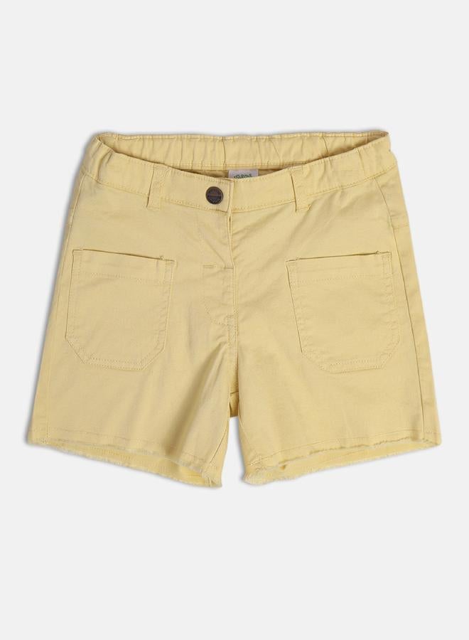 MINIKLUB Girls Cotton Blend Shorts with Elastic Waistband - Image 1