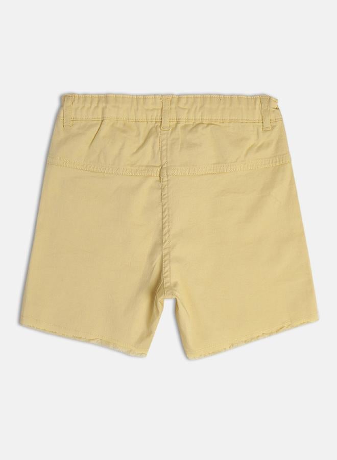 MINIKLUB Girls Cotton Blend Shorts with Elastic Waistband - Image 2